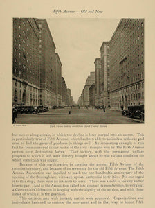 1924 Halftone Print Park Avenue North New York City - ORIGINAL HISTORIC NY4