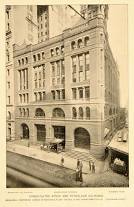 1897 Consolidated Stock Petroleum Exchange NYC Print - ORIGINAL HISTORIC NY7