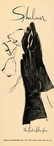 1948 Ad Vintage Shalimar Ladies Gloves Merrill Clark Meinig NYC Fashion Women