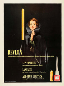1948 Ad Vintage Revlon Red Lipstick Nail Enamel Polish Cosmetics Fashion Beauty