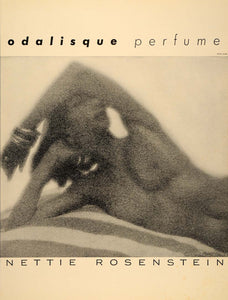 1948 Ad Vintage Odalisque Perfume Nude Woman Reclining Nettie Rosenstein Scent