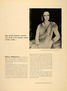 1948 Ad Helena Rubinstein Portrait Marie Laurencin Art Vintage Cosmetics Beauty