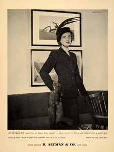 1948 Ad B. Altman & Co. Vintage Bianca Mosca Suit Model - ORIGINAL NY8