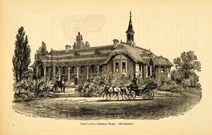 1872 Casino Restaurant Central Park New York City Print ORIGINAL HISTORIC NY9