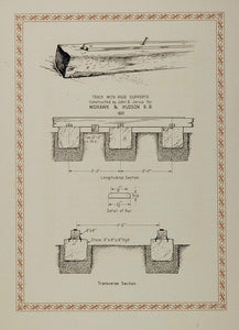 1926 John B. Jervis Railroad Track NYC Diagram Print - ORIGINAL
