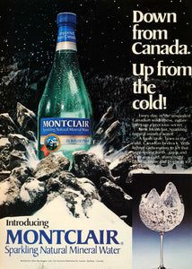 1979 Ad Allan Beverages Montclair Sparkling Natural Mineral Water Canada NYM1