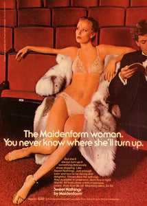 1979 Ad Lace Nylon Sweet Nothing Maidenform Underwear Bra Panties Model NYM1