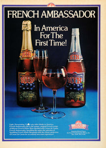 1979 Ad French Ambassador Kir Sparkling White Wine Burgundy Creme de Cassis NYM1