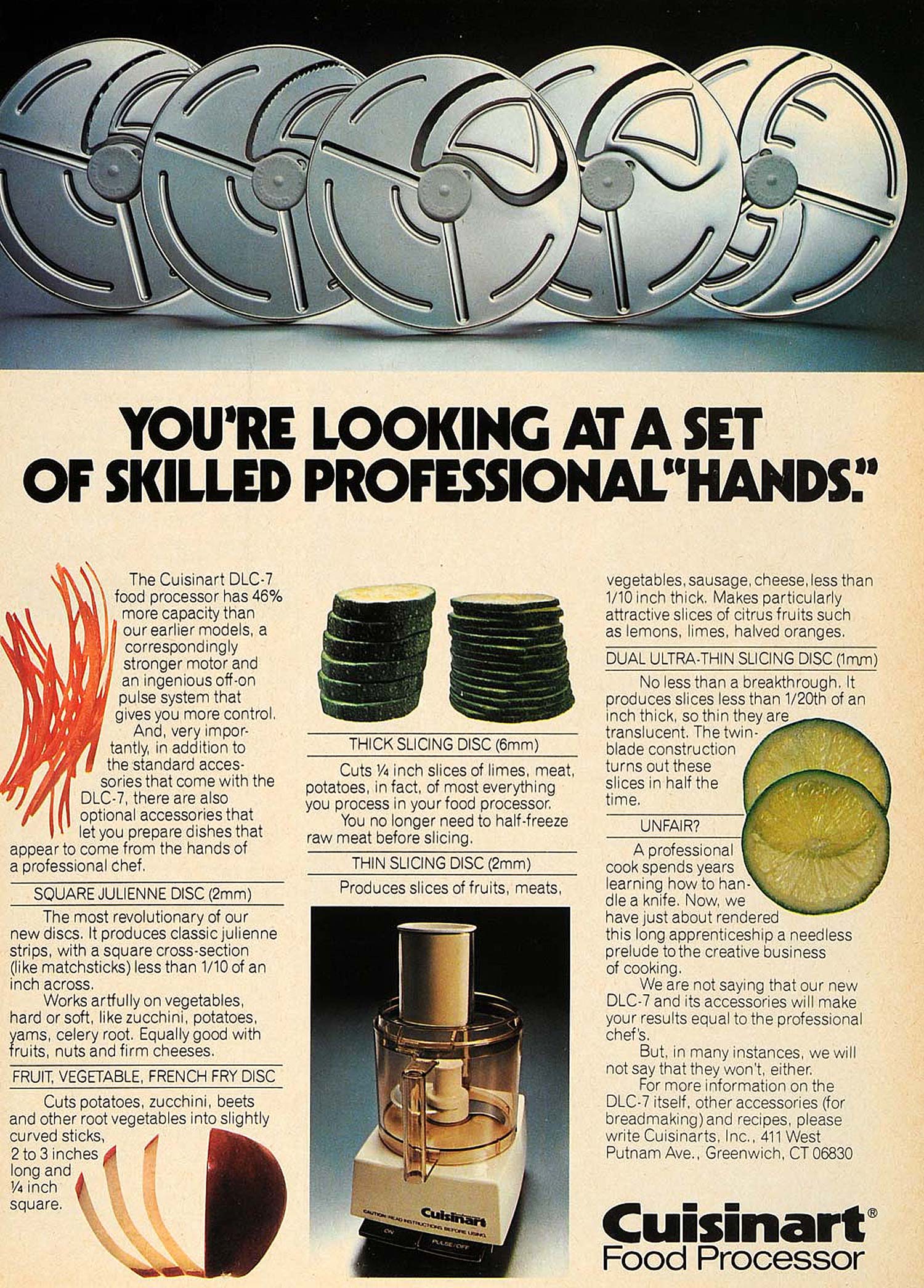1979 Ad Cuisinart Food Processor DLC-7 Kitchen Appliance