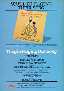 1979 Ad They're Playing Our Song Musical Recording Neil Simon Carole Bayer NYM1