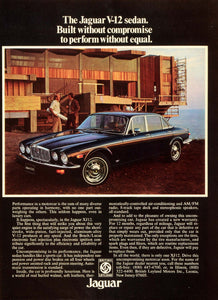 1976 Ad Jaguar V-12 Sedan Architecture AM/FM Stereo Radio Car British NYM1