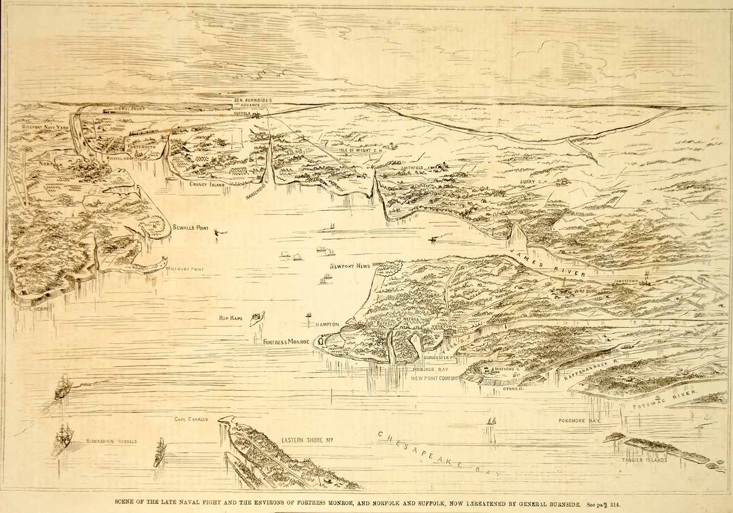 James River Civil War Map
