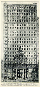 1903 Print Architecture 42 Broadway Building Street Scene New York Henry NYV1