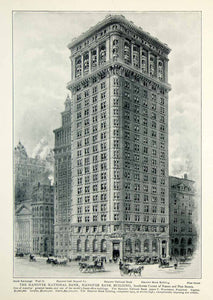 1903 Print Hanover National Bank Building Nassau Pine James Woodward New NYV1
