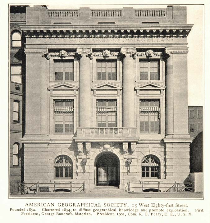 1903 American Geographical Society New York City Print ORIGINAL HISTORIC NY