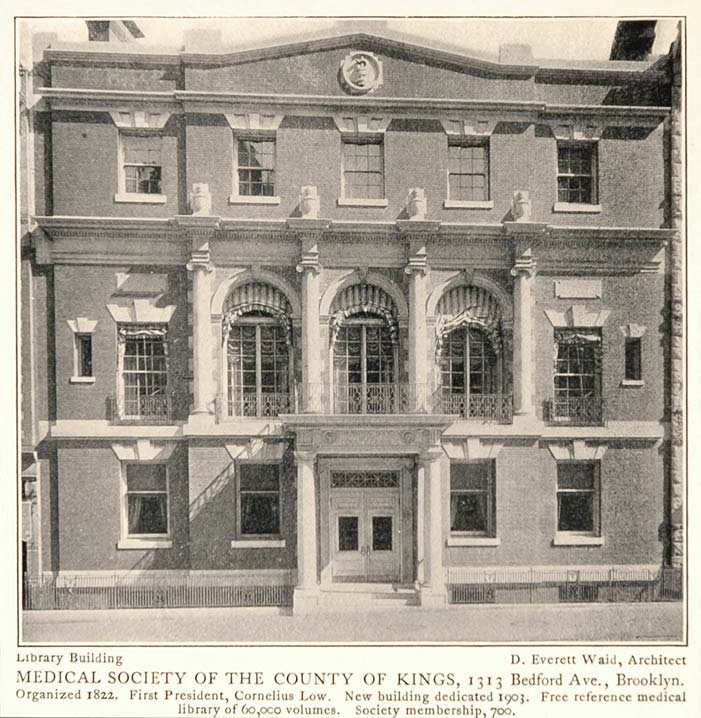 1903 Medical Society County of Kings Brooklyn NYC Print ORIGINAL HISTORIC NY