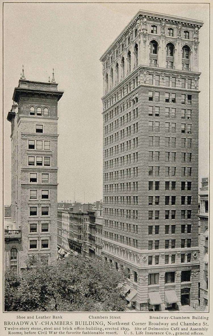 1903 Broadway-Chambers Building New York City Print - ORIGINAL HISTORIC IMAGE NY