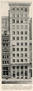 1903 Caledonian Insurance Co Building Pine St NYC Print ORIGINAL HISTORIC NY