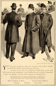 1904 Vintage Ad Hart Schaffner & Marx Men Fashion Business Coat Paletot OD1