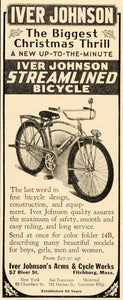 1936 Ad Iver Johnson Streamlined Bicycle Bike Vintage 57 River St Fitchburg OD1