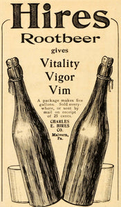 1903 Ad Hires Rootbeer Soda Pop Charles Hires Malvern - ORIGINAL ADVERTISING OD1