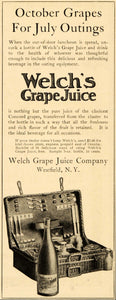 1906 Ad Antique October Grapes Welchs Juice Company - ORIGINAL ADVERTISING OD1