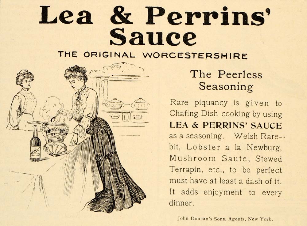 1905 Ad Peerless Seasoning Lea Perrins Sauce Duncans - ORIGINAL ADVERTISING OD1