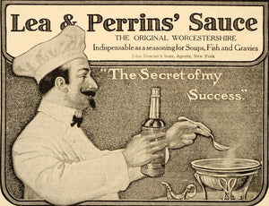 1906 Ad Soup Seasoning Lea Perrins Sauce Worcestershire - ORIGINAL OD1