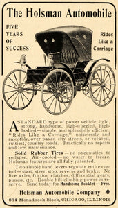 1907 Ad Holsman Antique Automobile Carriage Company Car - ORIGINAL OD1
