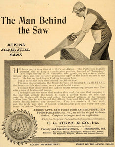1905 Ad E. C. Atkins Company Silver Steel Saws Tools - ORIGINAL ADVERTISING OD1