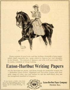 1905 Ad Eaton Hurlbut Writing Paper Company Berkshire - ORIGINAL ADVERTISING OD1