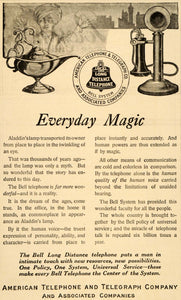 1910 Ad American Telephone Telegraph Company Bell Genie - ORIGINAL OD2