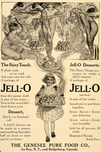1909 Ad Jello Genesee Pure Food Bridgeburg Le Roy Fairy - ORIGINAL OD3