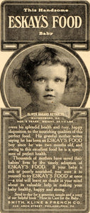 1906 Ad Eskays Food Baby Smith Kline French Company - ORIGINAL ADVERTISING OD3