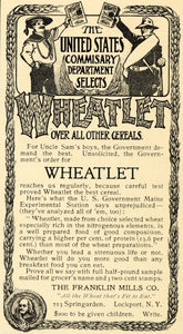 1903 Ad Wheatlet Cereal Food Franklin Mills Lockport - ORIGINAL ADVERTISING OD3