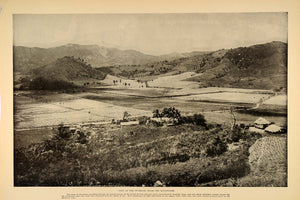 1899 Cuba Sugar Plantation Mountains Landscape Print - ORIGINAL HISTORIC OI1