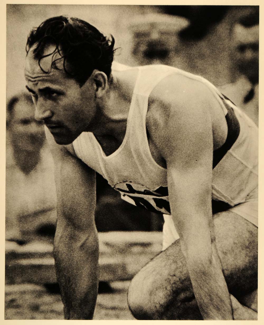 1936 Olympics Erich Borchmeyer Sprinter Riefenstahl - ORIGINAL PHOTOGRAVURE OL1