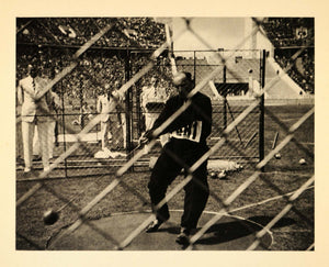 1936 Olympics Erwin Blask Hammer Throw Riefenstahl - ORIGINAL PHOTOGRAVURE OL2