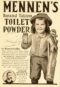 1906 Vintage Ad Mennen Talcum Powder Golf Caddie Caddy - ORIGINAL ADVERTISING