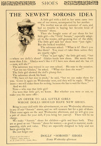 1904 Original Vintage Ad Sorosis Doll Children Shoes - ORIGINAL ADVERTISING