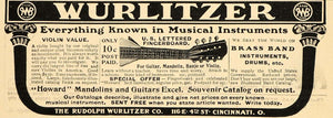 1903 Vintage Ad Rudolph Wurlitzer Musical Instruments - ORIGINAL OLD3A