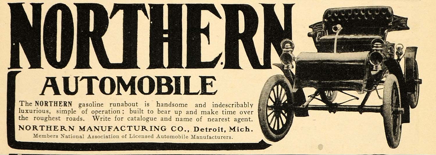 1903 Vintage Ad Northern Runabout Antique Automobile - ORIGINAL OLD3A