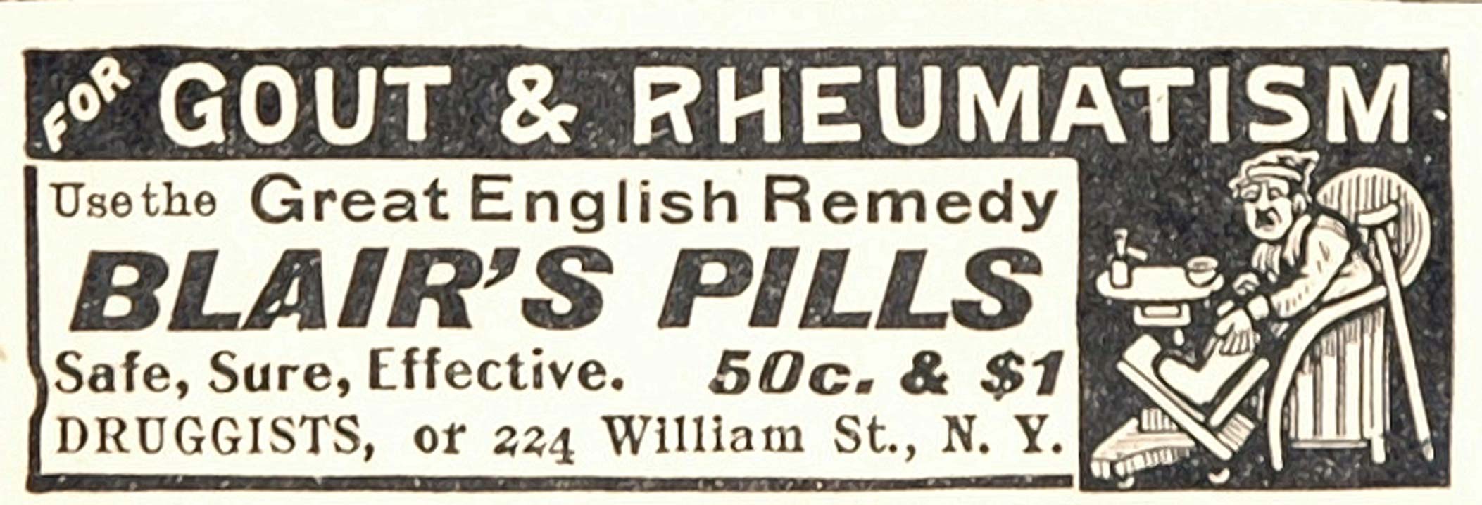 1900 Original Ad Blair's Pills Medical Quackery Remedy - ORIGINAL OLD3