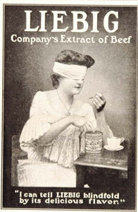 1911 Ad Liebig Extract of Beef Health Food Blindfold - ORIGINAL ADVERTISING OLD3