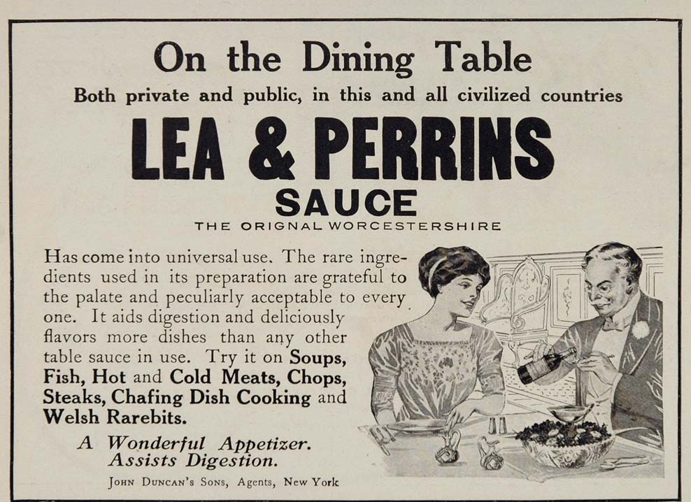 1911 Original Ad Lea & Perrins Worcestershire Sauce - ORIGINAL ADVERTISING OLD3