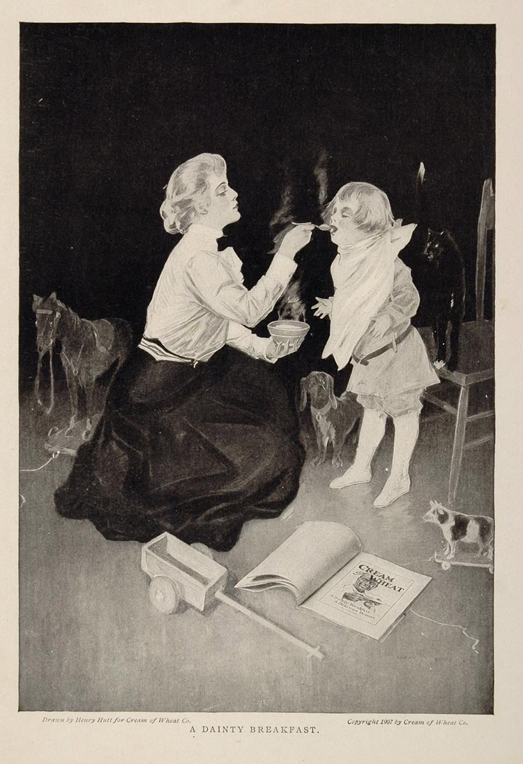 1908 Ad Cream of Wheat Henry Hutt Mother Child Toys - ORIGINAL ADVERTISING OLD3