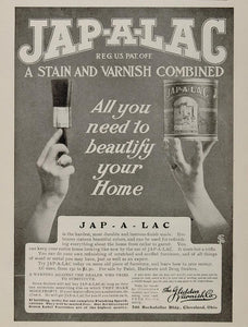 1907 Print Ad Jap A Lac Glidden Varnish Stain Cleveland - ORIGINAL OLD3