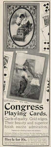 1903 Original Ad Congress Toboggan Kite Playing Cards - ORIGINAL OLD3