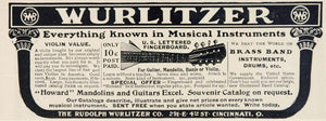 1904 Ad Rudolph Wurlitzer Musical Instrument Cincinnati - ORIGINAL OLD3