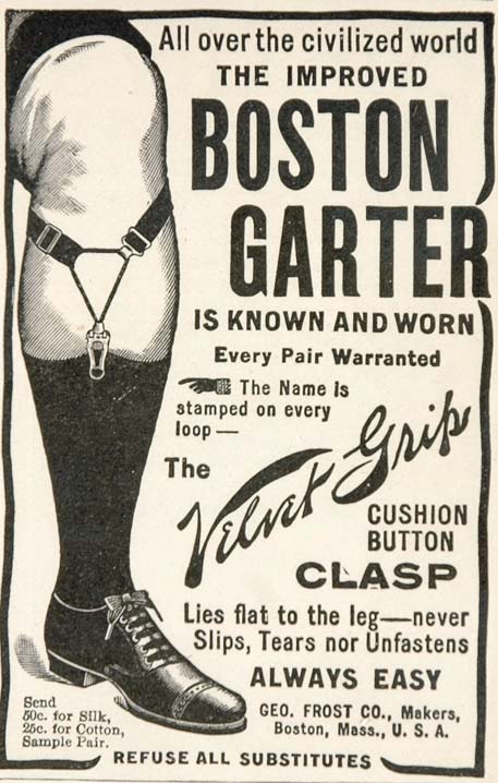 1904 Vintage Print Ad Men Boston Garter Geo. Frost Co. - ORIGINAL OLD3